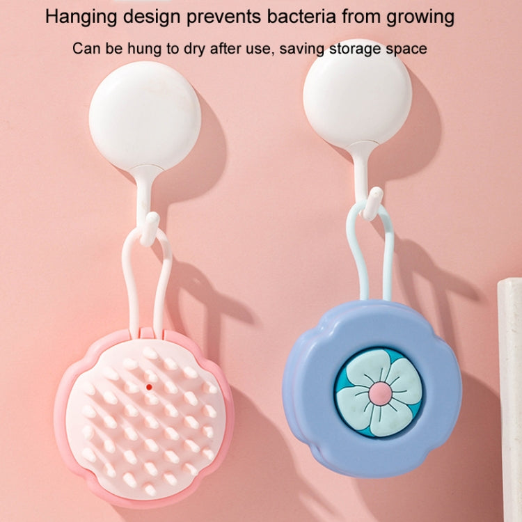 Children Silicone Shampoo Brush Scalp Massage Comb Hangable Hair Washing Comb