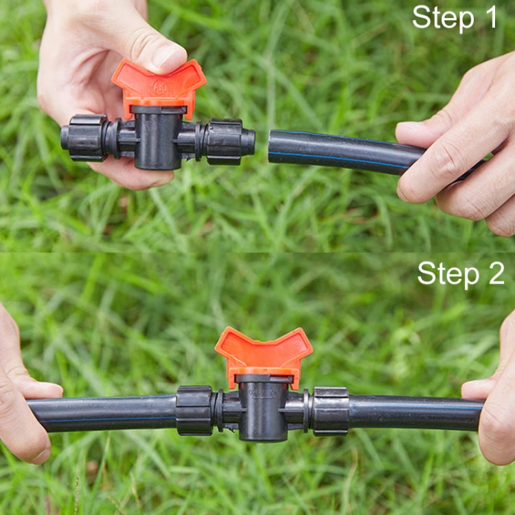 16PE Pipe Switch Ball Valve Greenhouse Irrigation Watering Switch Accessories