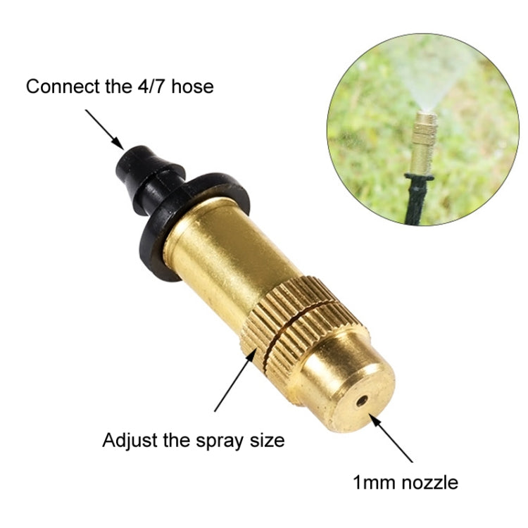 2pcs 4/7mm Barbed Atomizing Spray Nozzle Horticulture And Greenhouse Irrigation Micro Spray Header