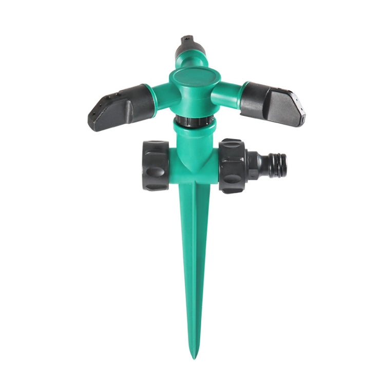 Automatic Rotating Plastic Ground Sprinkler Garden Lawn Triangle Spraying Nozzles