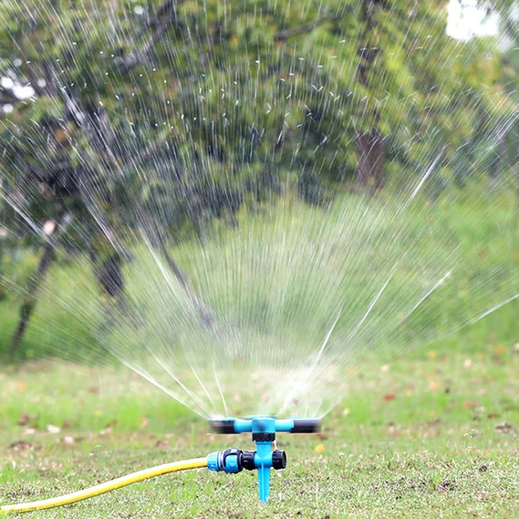 Automatic Rotating Plastic Ground Sprinkler Garden Lawn Triangle Spraying Nozzles