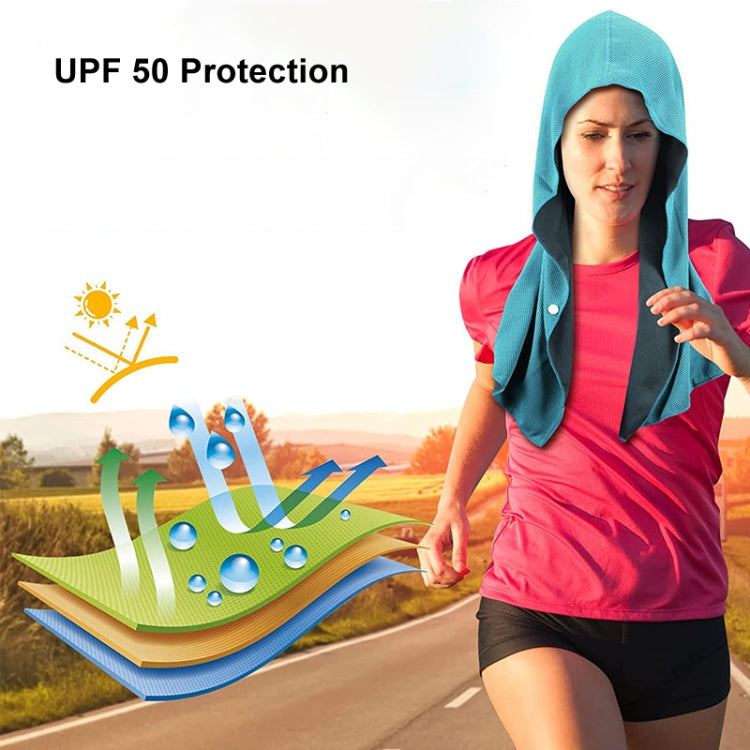 U Shape Cold Feeling Hooded Towel Beach Camping Fitness Sun Protection Quick Drying Sports Cooling Headband
