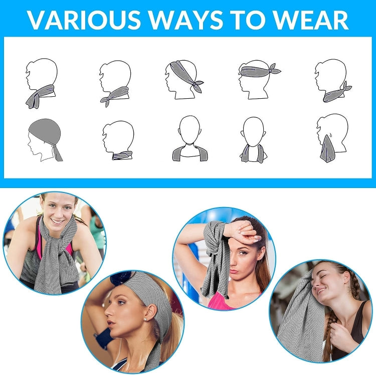 U Shape Cold Feeling Hooded Towel Beach Camping Fitness Sun Protection Quick Drying Sports Cooling Headband