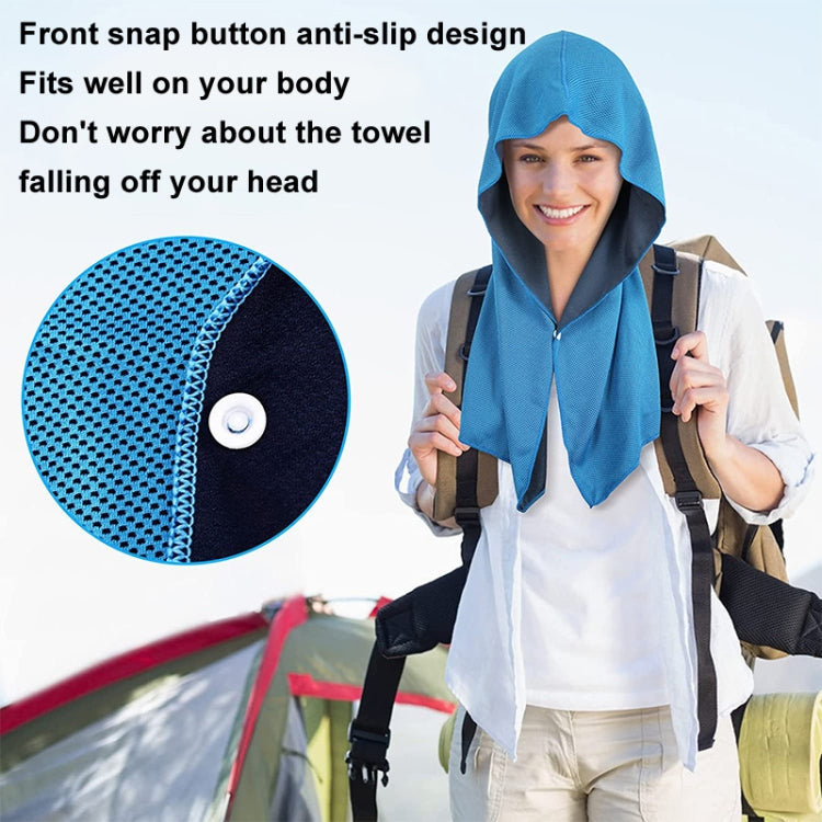 U Shape Cold Feeling Hooded Towel Beach Camping Fitness Sun Protection Quick Drying Sports Cooling Headband
