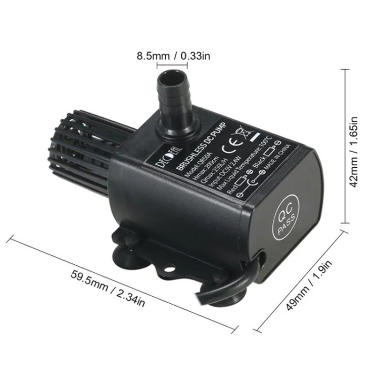 USB Power Supply Brushless Cold Water Circulating Fountain Water Pump