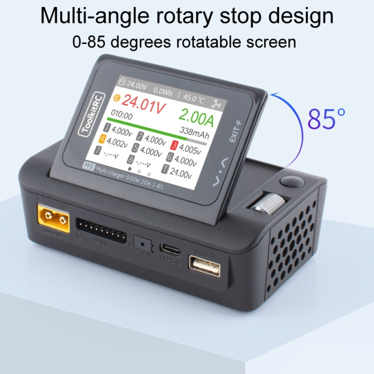 ToolkitRC M9 600W Airplane Li-Po Battery Balance Charger With Voice Function