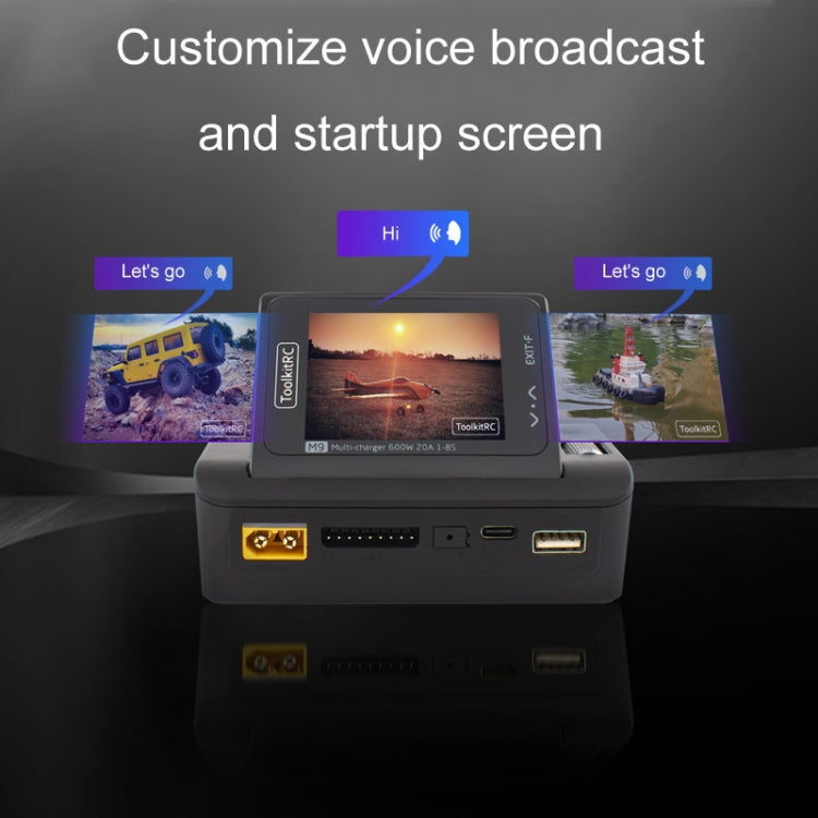 ToolkitRC M9 600W Airplane Li-Po Battery Balance Charger With Voice Function