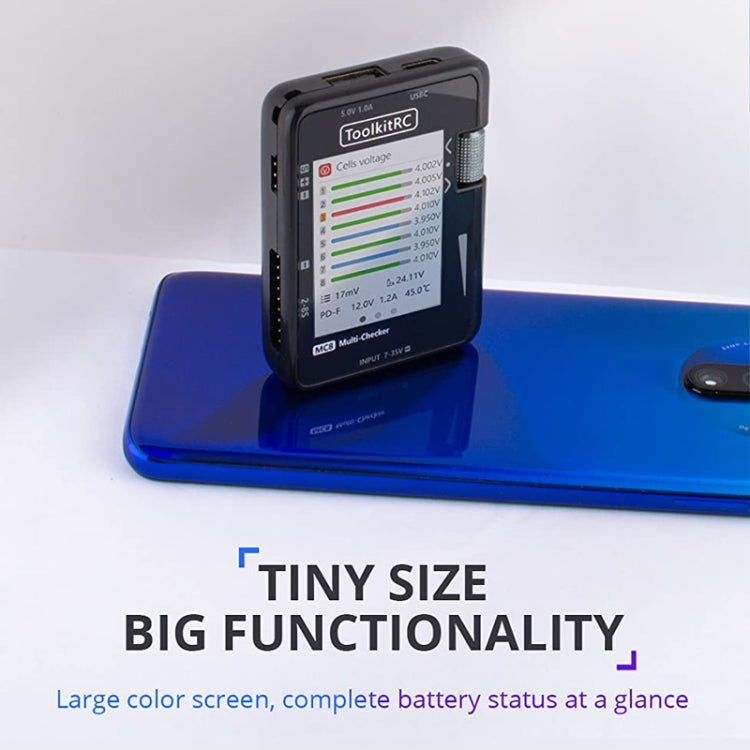 ToolkitRC MC8 Multifunctional Electrical Display Power Detection Signal PD Charger