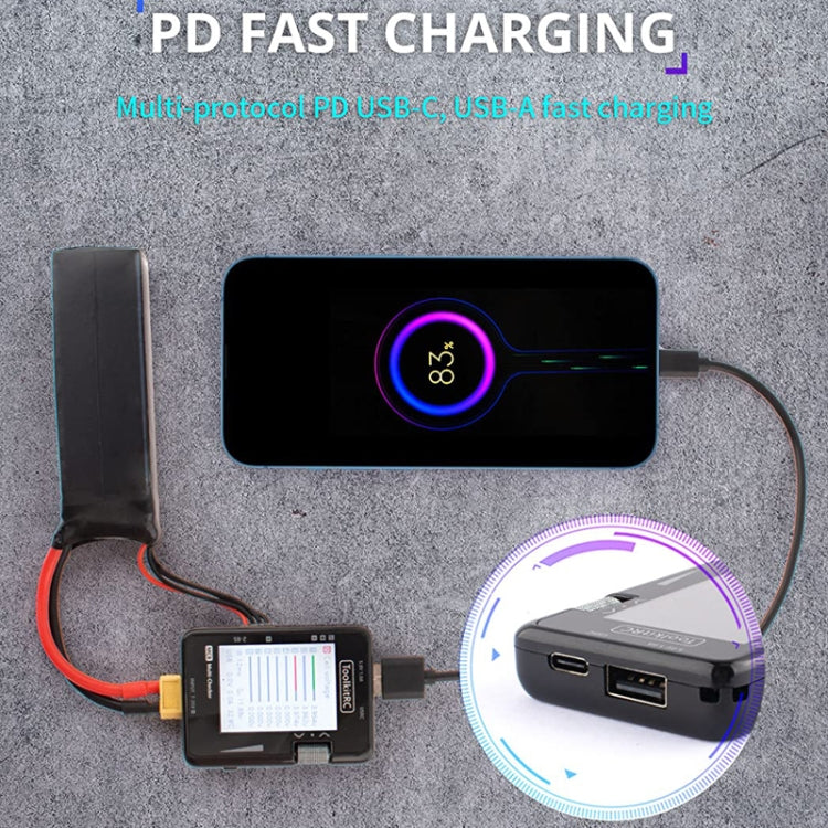 ToolkitRC MC8 Multifunctional Electrical Display Power Detection Signal PD Charger