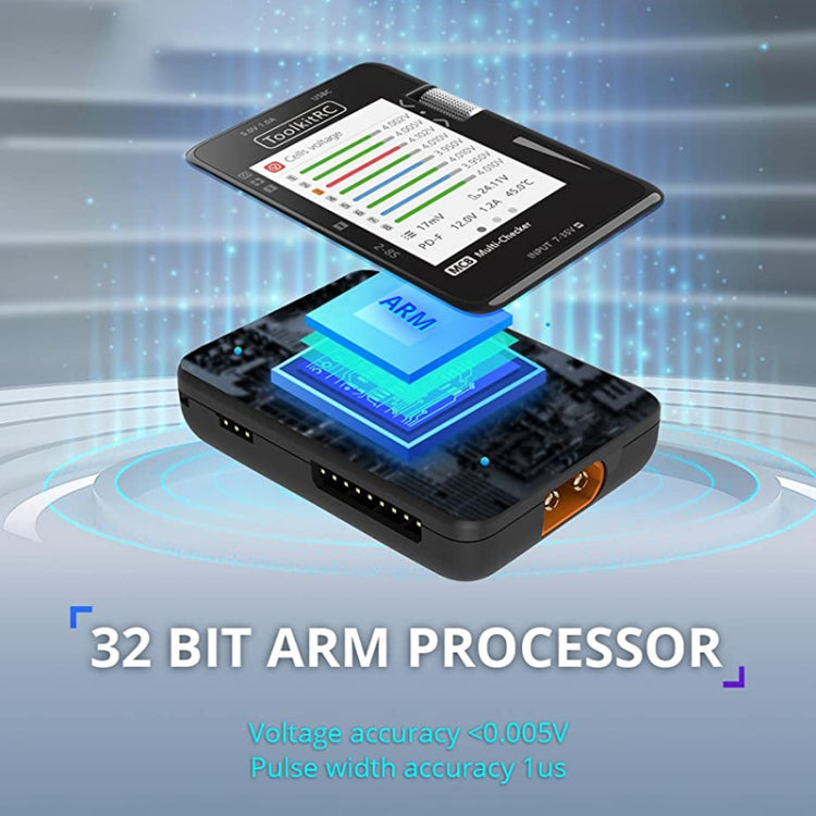 ToolkitRC MC8 Multifunctional Electrical Display Power Detection Signal PD Charger