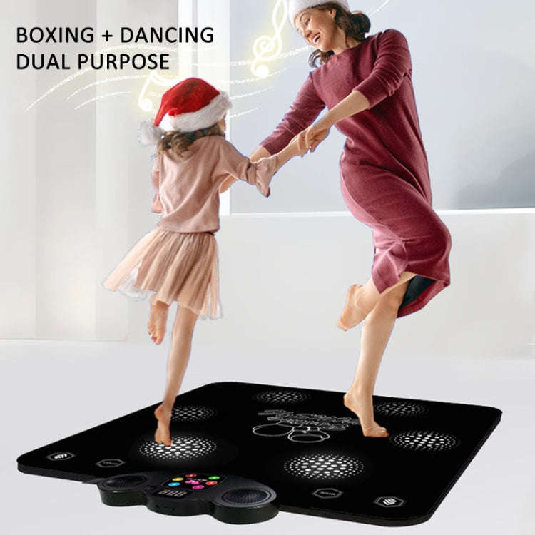 2 In 1 Bluetooth Music Boxing Dance Mat 6 Modes With Guidance Light For Adult and Children 60 x 70 x 6cm