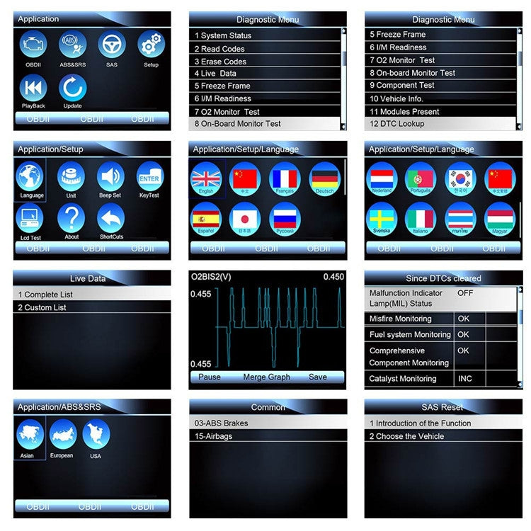 FOXWELL NT630 Plus OBD2 Scanner SRS ABS Code Reader SAS OIL EPB Reset Diagnostic
