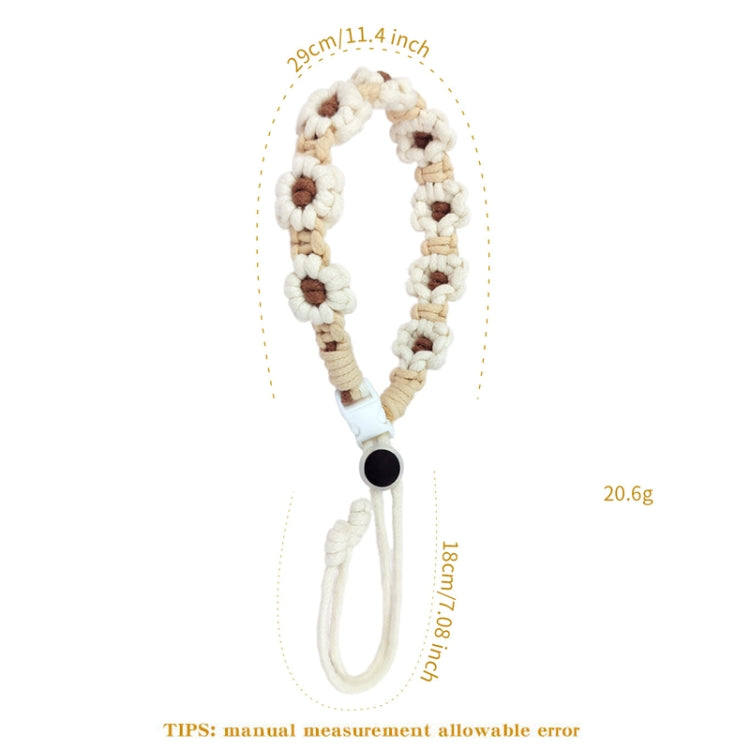 For 8-40oz Portable Sports Water Mug Lanyard Cup Cover Hand-Woven Cute Daisy Mug Strap