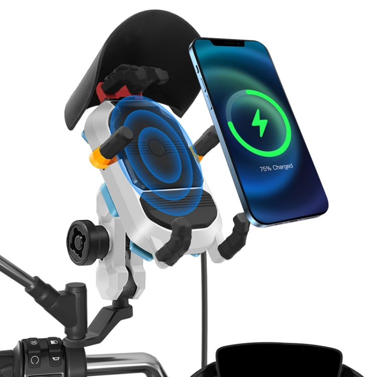 15W Wireless Fast Charging Colorful Motorcycle Shock Absorption Phone Holder