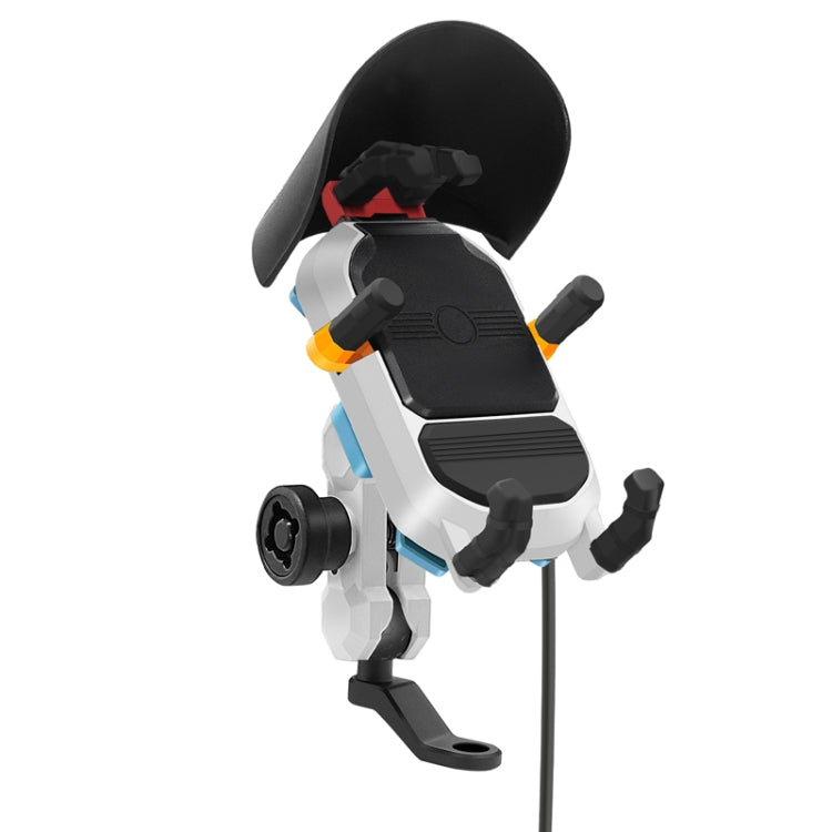 15W Wireless Fast Charging Colorful Motorcycle Shock Absorption Phone Holder