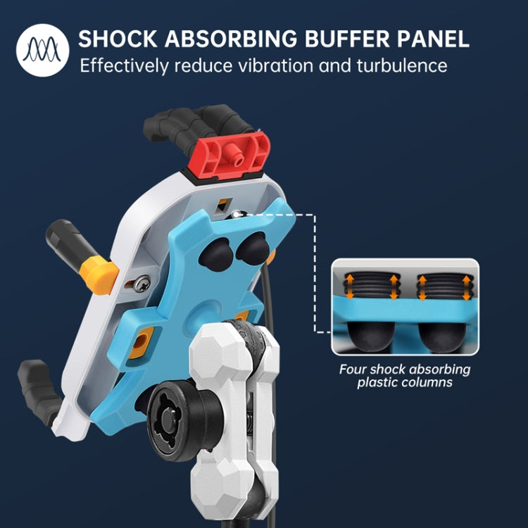 15W Wireless Fast Charging Colorful Motorcycle Shock Absorption Phone Holder