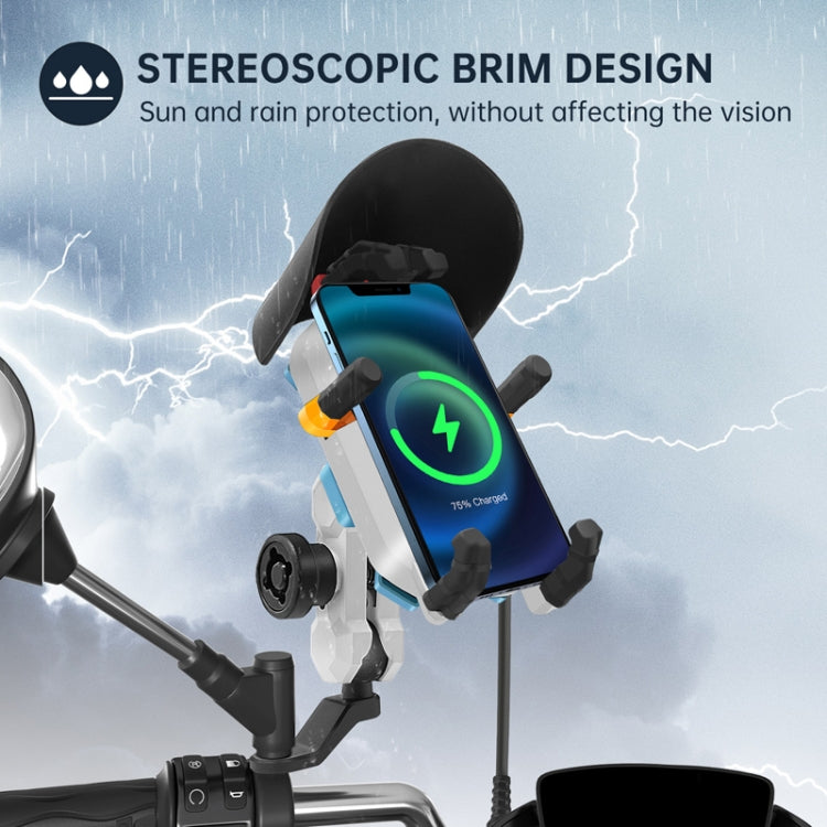 15W Wireless Fast Charging Colorful Motorcycle Shock Absorption Phone Holder