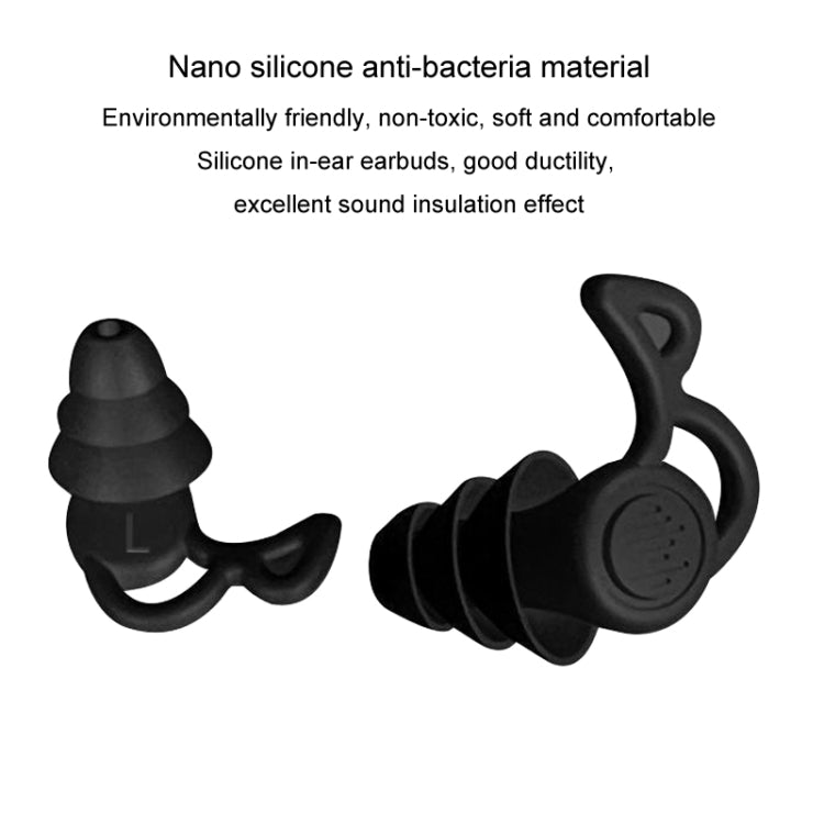Noise Canceling Sleeping Earplugs Triple Layer Soundproofing Silicone Swimming Earplugs