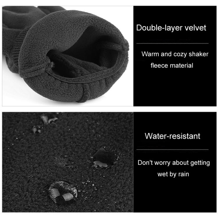 1pair Rocker Fleece Winter Warm Anti-Slip Gloves Outdoor Riding Sports Gloves