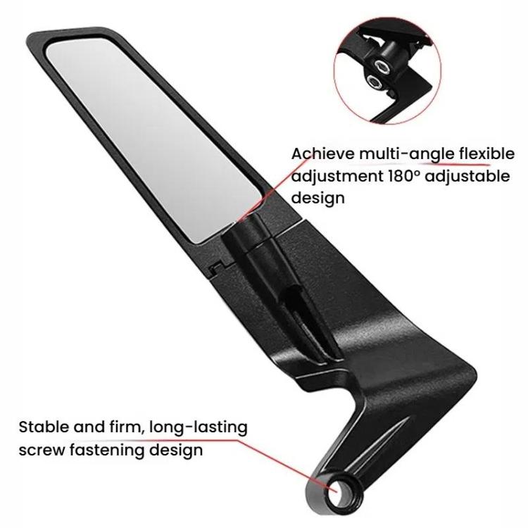 1pair Motorcycle Modification Accessories Invisible Wing Mirror Motorcycle Universal Adjustable Rearview Mirror