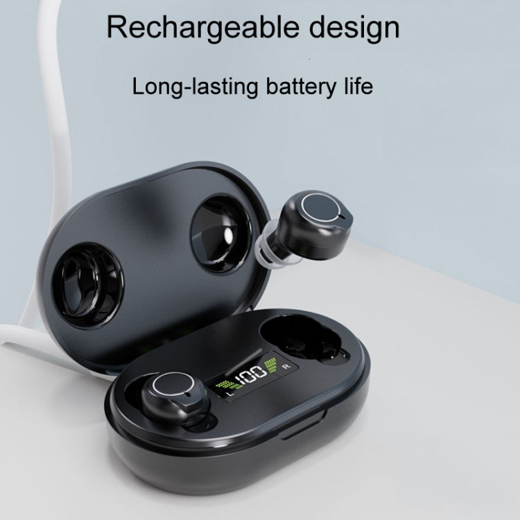 1pair Rechargeable Semi-In-Ear Hearing Aid Elderly Sound Amplifier