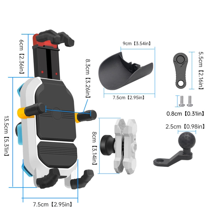 Colorful Motorcycle Shock-absorbing Navigation Mobile Phone Holder