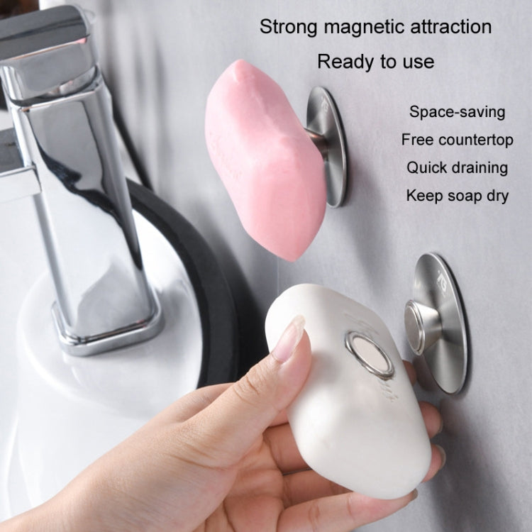 Bathroom Drainage Magnetic Soap Holder Punch-Free 304 Stainless Steel Soap Hanger