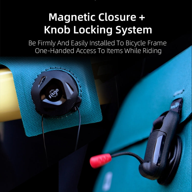 Rhinowalk K33 1.2L Outdoor Cycling Magnetic Waterproof Knob Fixed Bicycle Top Tube Bag