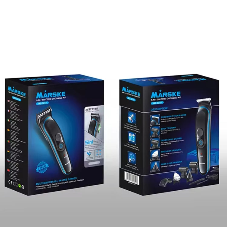 MARSKE MS-5010 Electric Hair Clipper 5 In 1 Multi-function Shaver Rechargeable Styler