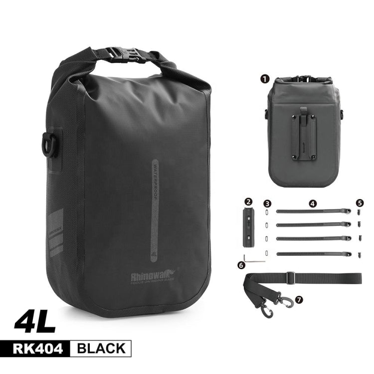 Rhinowalk RK404 4L Outdoor Cycling Quick-release Buckle Full Waterproof Bicycle Front Fork Bag