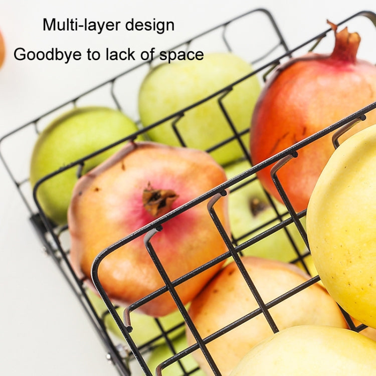 3-Layer Handheld Fruit Basket Removable Living Room Kitchen Bread Snacks Storage Basket