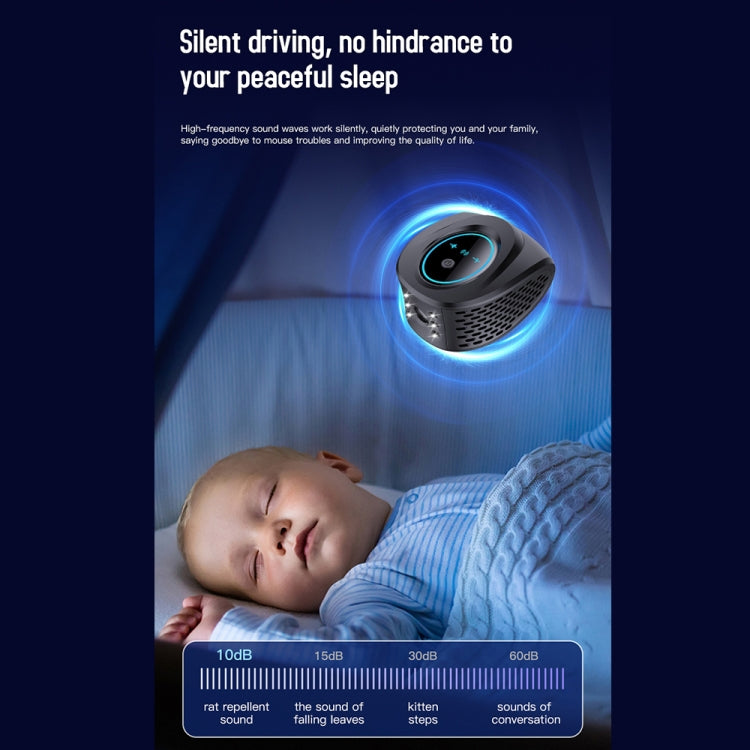 QSQ218 Multifunctional LED Household Indoor High-power Ultrasonic Mouse Repellent