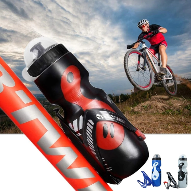 650ml Mountain Bike Water Bottle Set Outdoor Cycling Sports Bottle With V-shaped Holder Cage