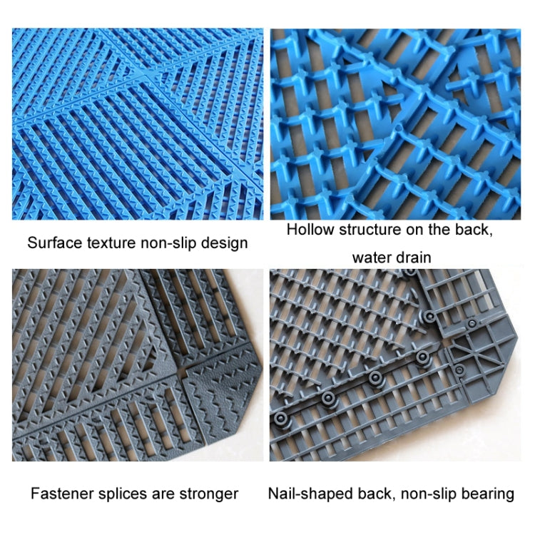 Bathroom Floor Mats Non-slip Hydrophobic PVC Hollow Dirt-resistant Foot Mats