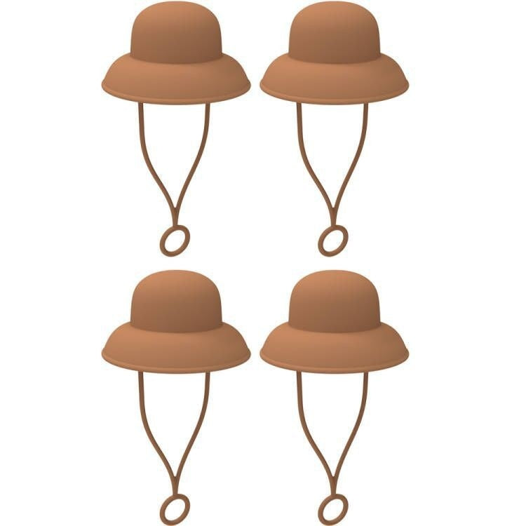 4pcs /Set Silicone Straw Cap 6-10mm Universal Size Dust Plugs