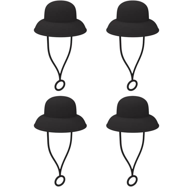 4pcs /Set Silicone Straw Cap 6-10mm Universal Size Dust Plugs