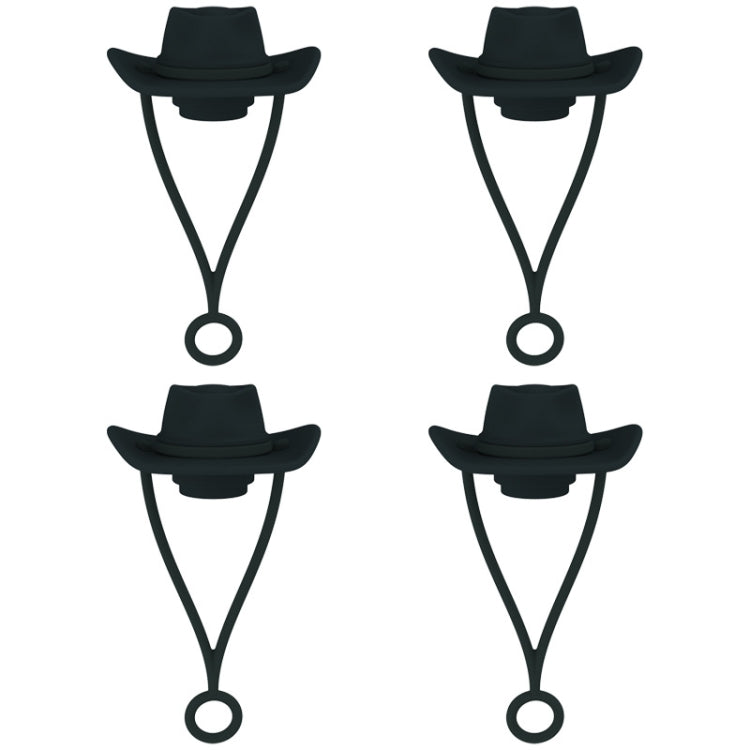 4pcs /Set Silicone Straw Cap 6-10mm Universal Size Dust Plugs