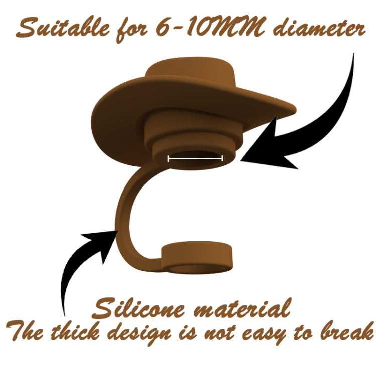 4pcs /Set Silicone Straw Cap 6-10mm Universal Size Dust Plugs