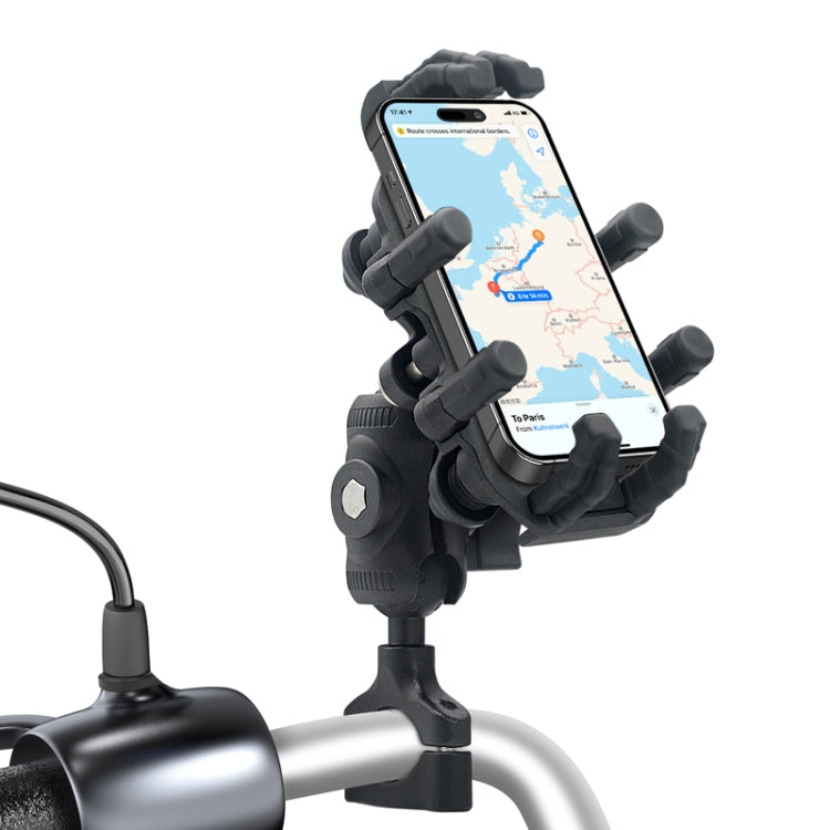 Outdoor Motorcycle Aluminum Alloy Shock-absorbing Mobile Phone Holder