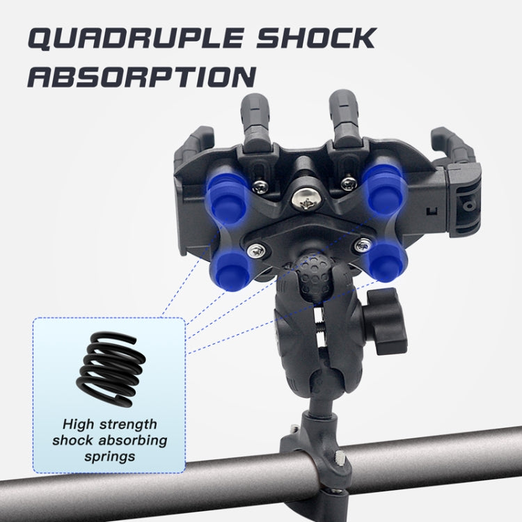 Outdoor Motorcycle Aluminum Alloy Shock-absorbing Mobile Phone Holder