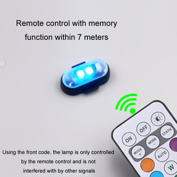 Wireless Remote Control Motorcycle Universal Colorful Flashing Warning Light