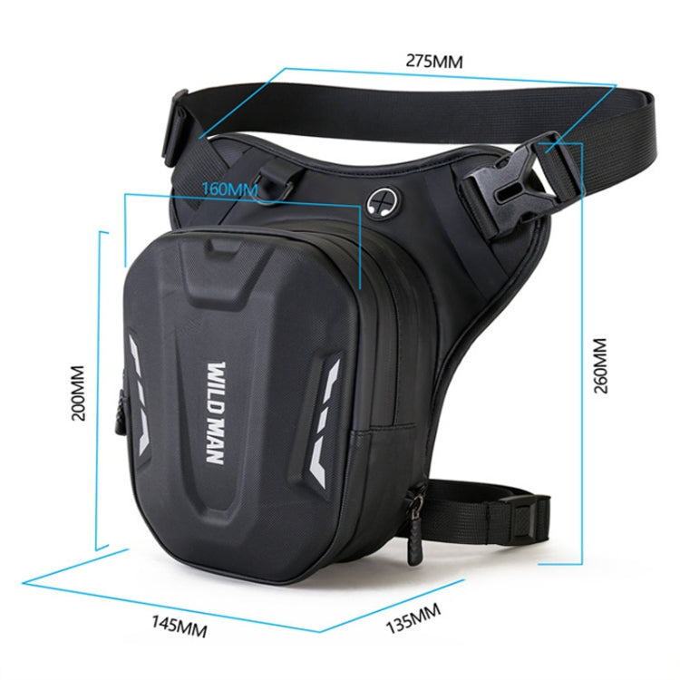 WILD MAN L1 3L Outdoor Motorcycle Riding Hard Shell Waist Bag Sports Cross-body Bag