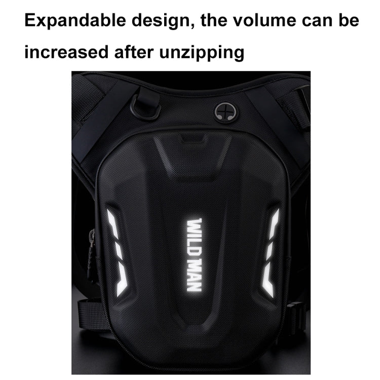 WILD MAN L1 3L Outdoor Motorcycle Riding Hard Shell Waist Bag Sports Cross-body Bag