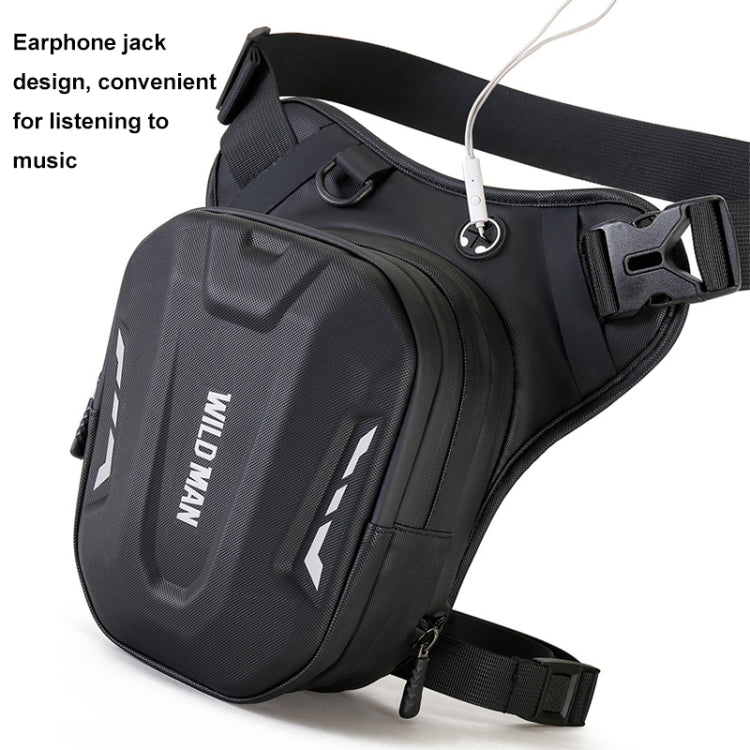 WILD MAN L1 3L Outdoor Motorcycle Riding Hard Shell Waist Bag Sports Cross-body Bag