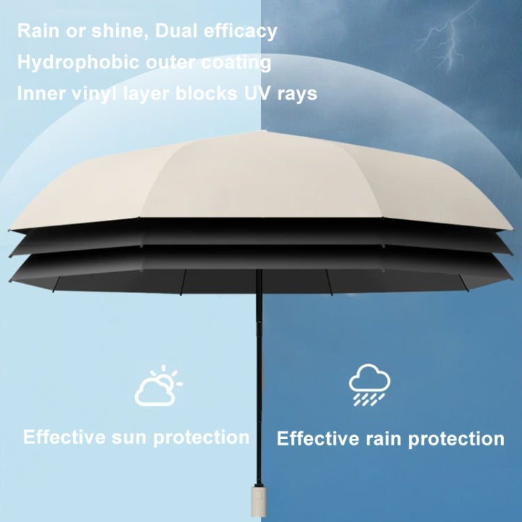 16 Bones Rain Shine Dual Use Automatic Umbrella Wind-resistant Reinforced Sunshade Umbrella