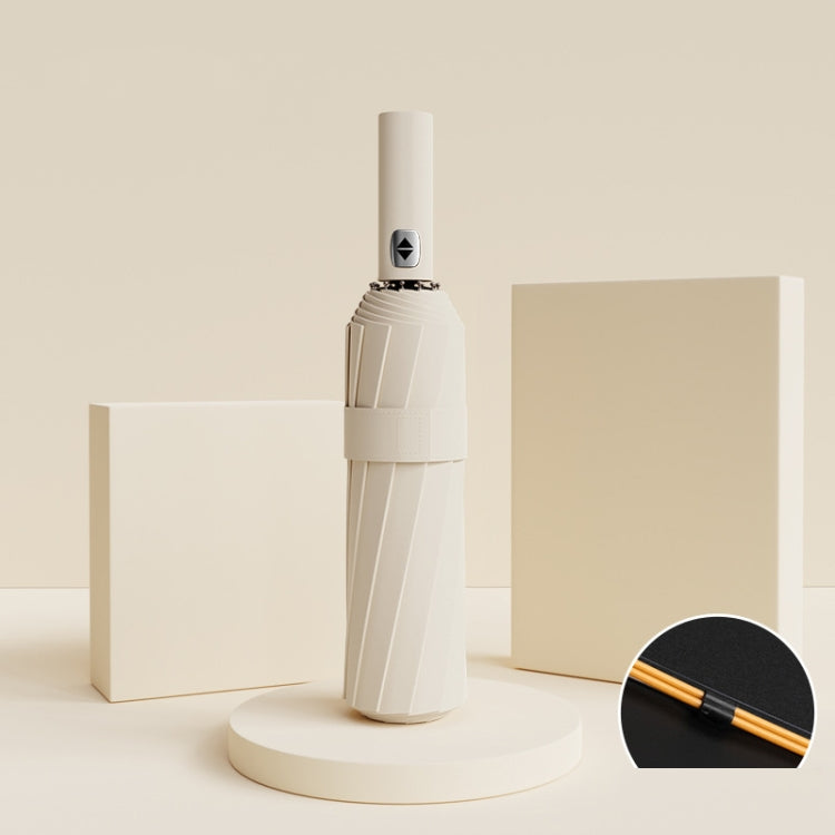 24 Bones Vinyl Folding Umbrella Sunny and Rainy Fully Automatic Sun Shading Umbrella