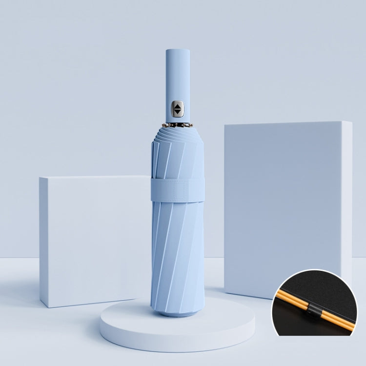 24 Bones Vinyl Folding Umbrella Sunny and Rainy Fully Automatic Sun Shading Umbrella