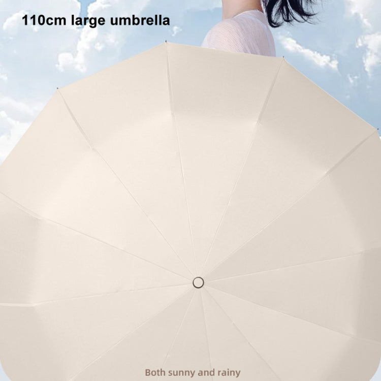 24 Bones Vinyl Folding Umbrella Sunny and Rainy Fully Automatic Sun Shading Umbrella