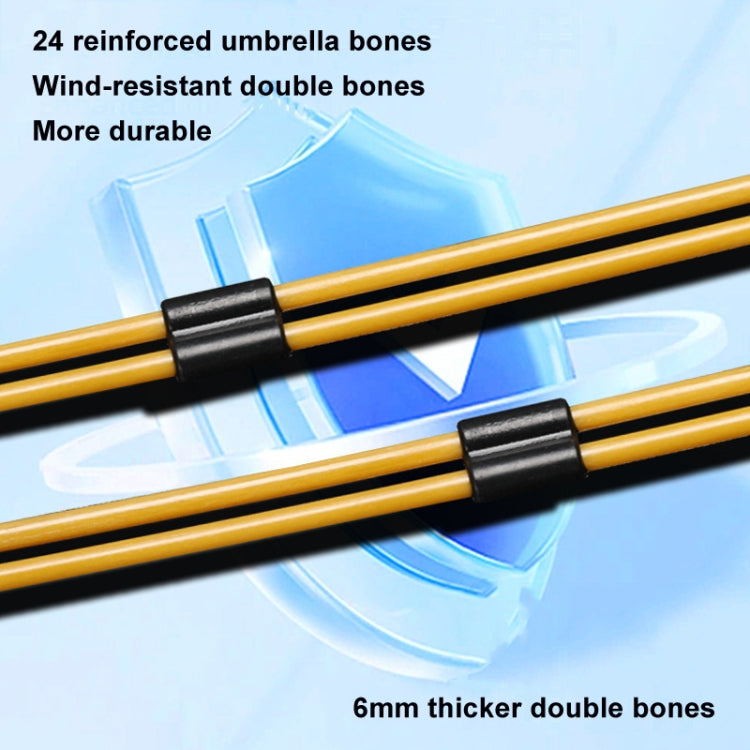 24 Bones Vinyl Folding Umbrella Sunny and Rainy Fully Automatic Sun Shading Umbrella