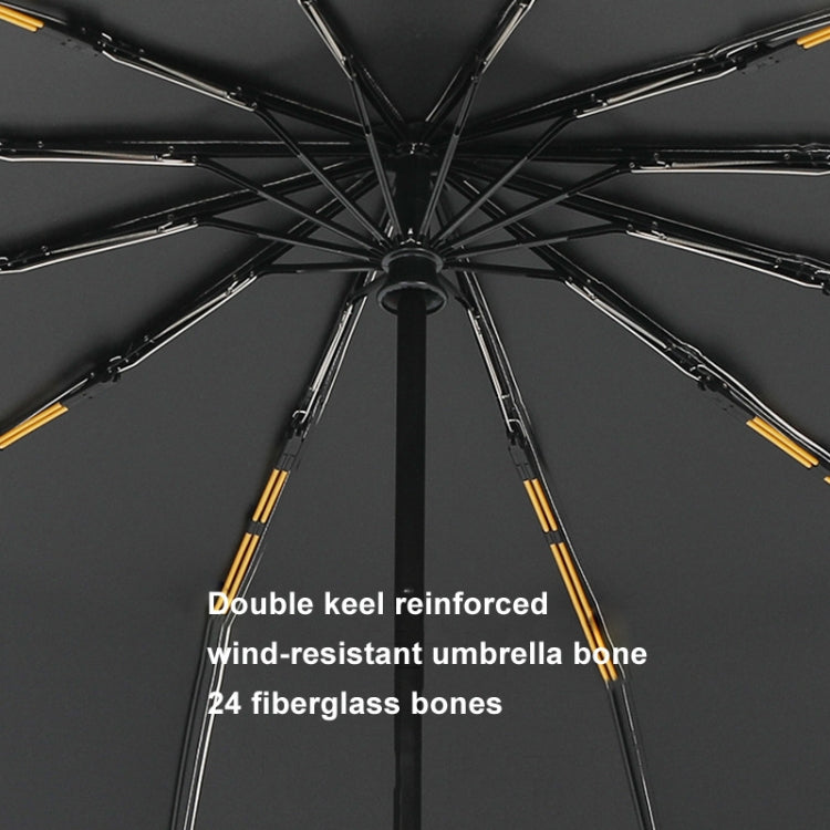 24 Bones Vinyl Folding Umbrella Sunny and Rainy Fully Automatic Sun Shading Umbrella